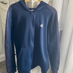 😎❤️Men’s Adidas Navy Blue Zip Up Hoodie, like new, excellent condition, Large😊